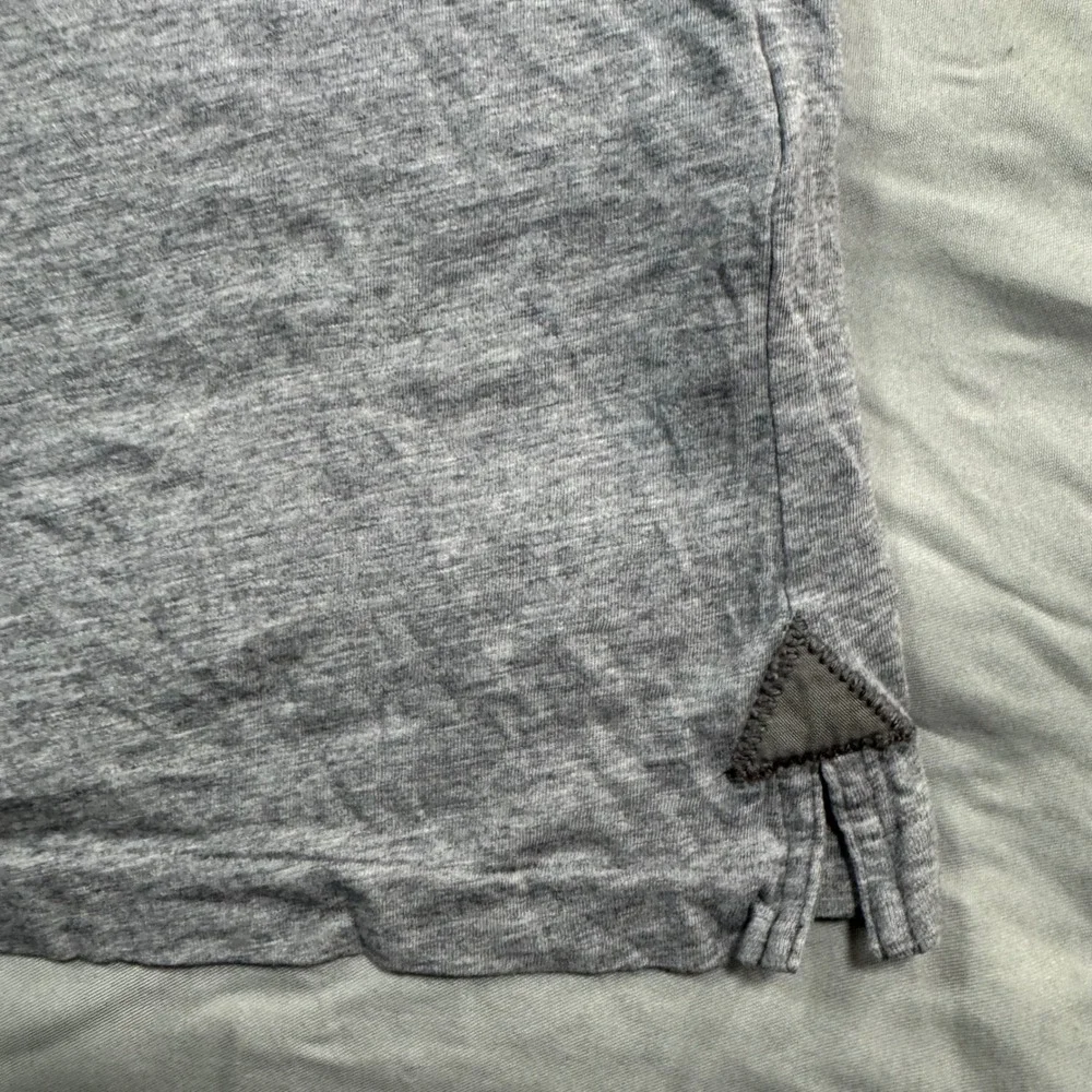 Burberry Brit Short Sleeve Polo Shirt Mens L Heather Grey Cotton Luxury Preppy